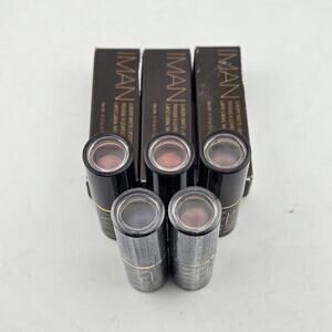 IMAN Luxury Matte Lipstick Mixed Lot Of 5 Assorted Colors Full Size Gift Set
